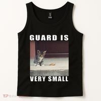 Guard Is Very Small Cat Funny Oddly Specific Dank Meme Tank Top thumb 2