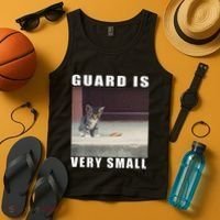 Guard Is Very Small Cat Funny Oddly Specific Dank Meme Tank Top thumb 4