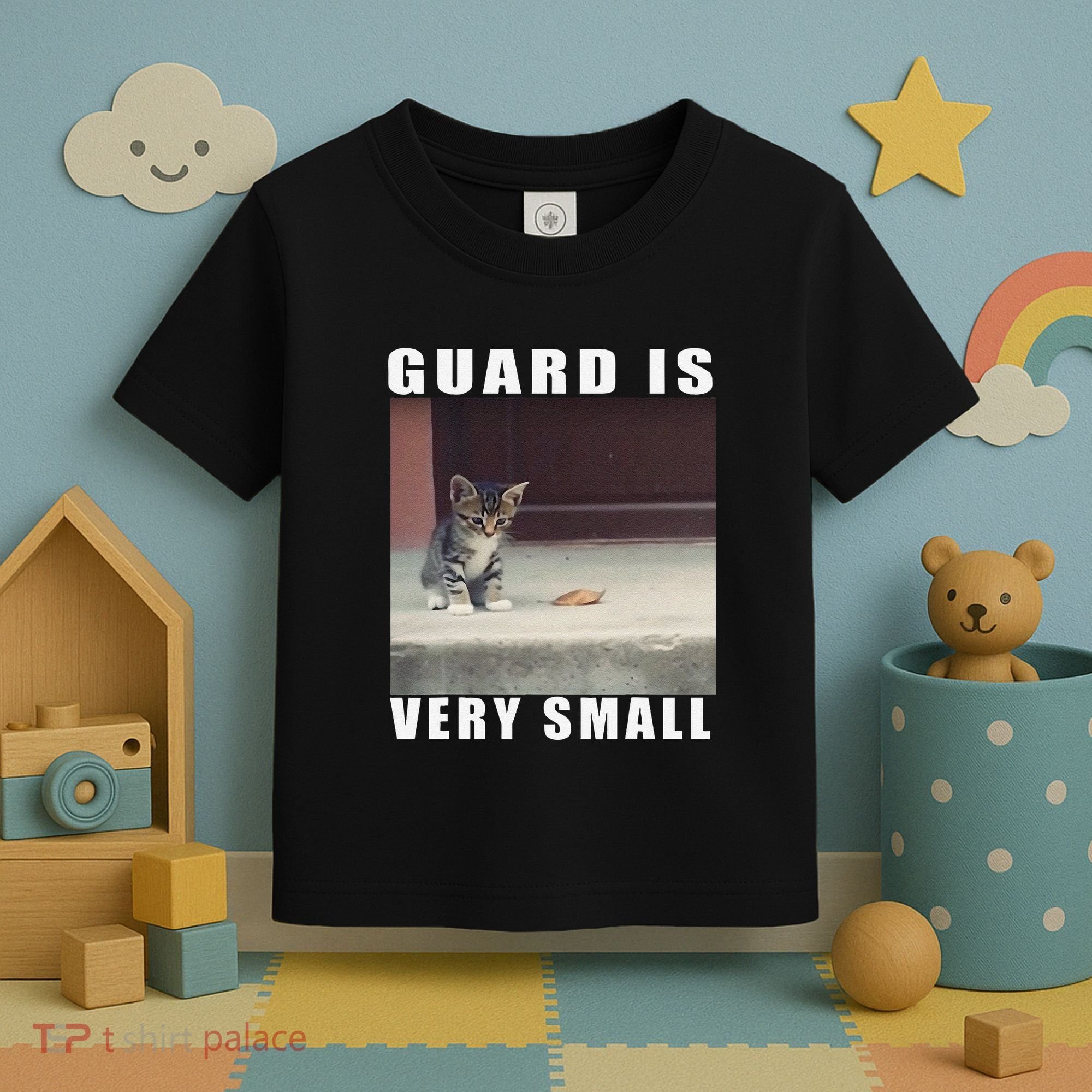 Guard Is Very Small Cat Funny Oddly Specific Dank Meme Toddler T-Shirt