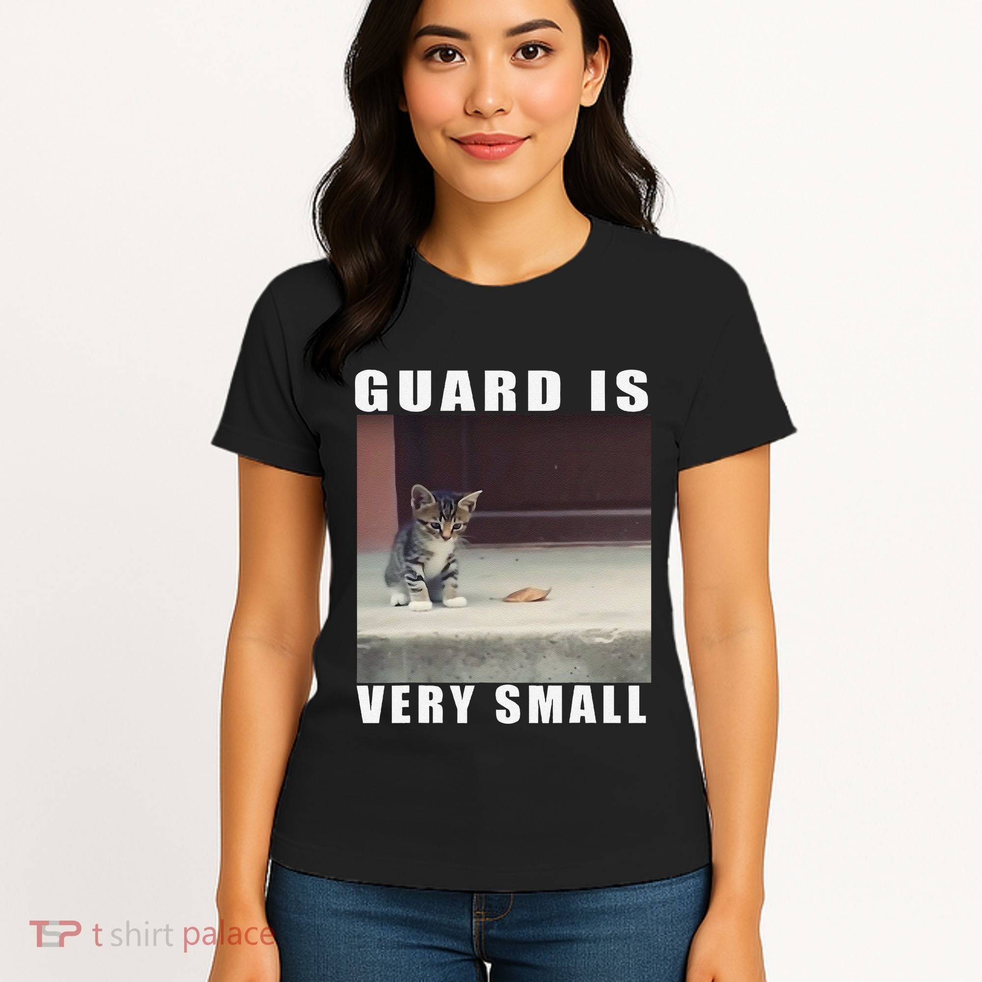 Guard Is Very Small Cat Funny Oddly Specific Dank Meme Women's T-Shirt