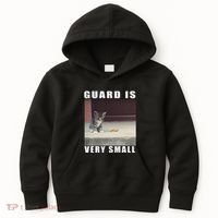 Guard Is Very Small Cat Funny Oddly Specific Dank Meme Kids Hoodie thumb 0