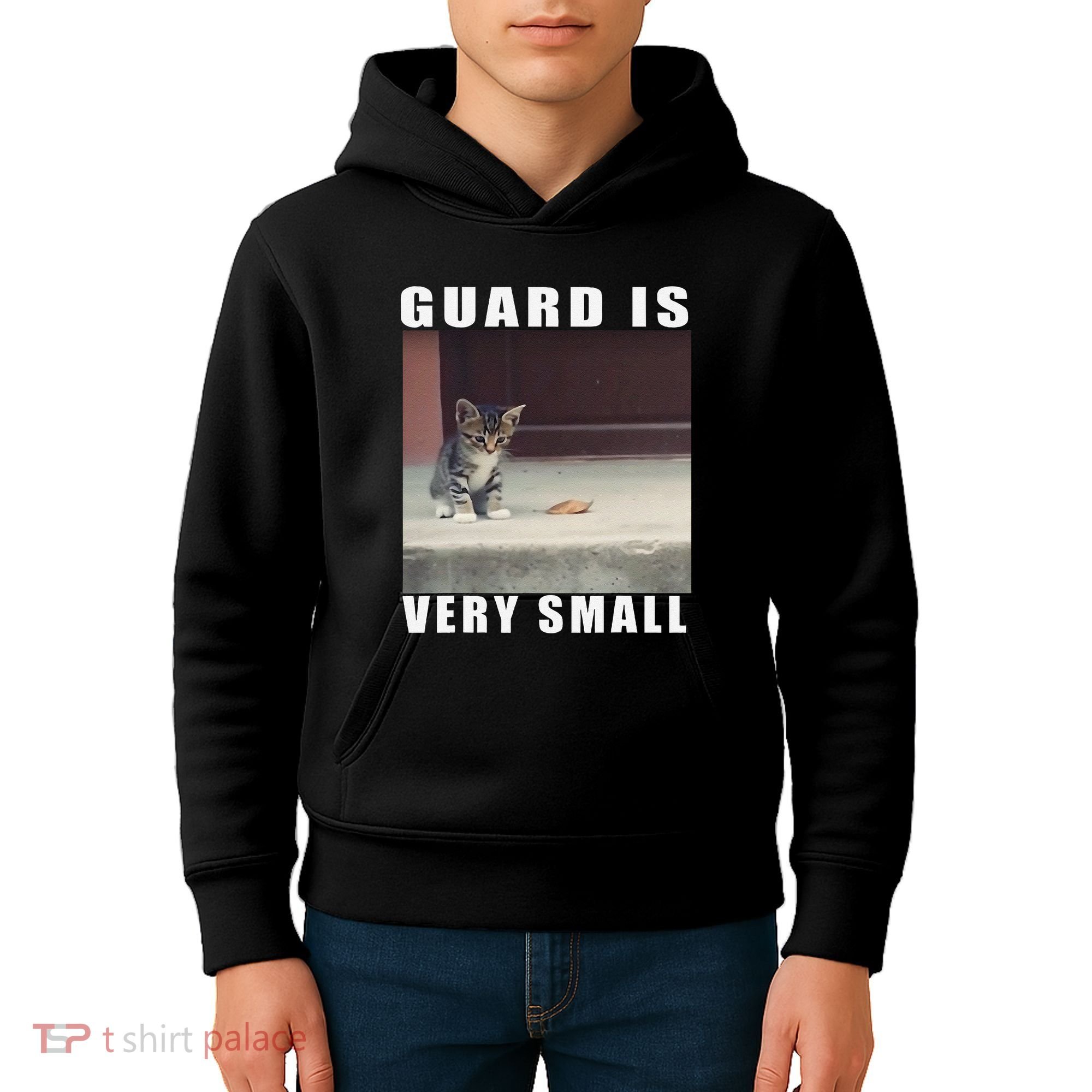 Guard Is Very Small Cat Funny Oddly Specific Dank Meme Kids Hoodie
