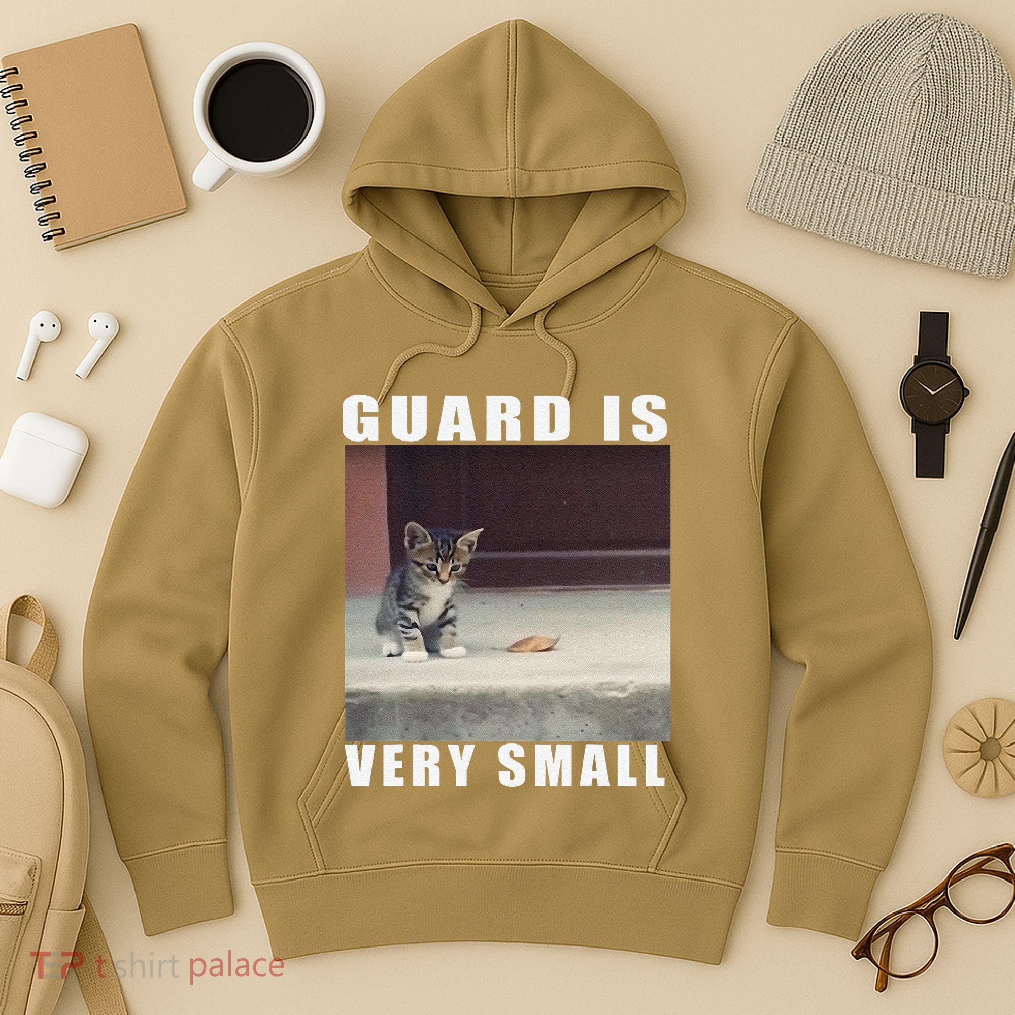 Guard Is Very Small Cat Funny Oddly Specific Dank Meme Hoodie