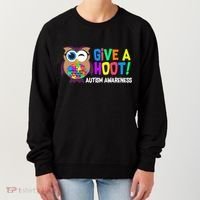 Give A Hoot Autism Awareness Women's Sweatshirt thumb 0