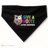 Give A Hoot Autism Awareness USA-Made Doggie Bandana thumb 0