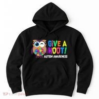 Give A Hoot Autism Awareness Hoodie thumb 0