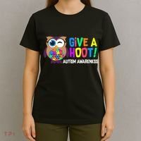 Give A Hoot Autism Awareness T-Shirt thumb 4