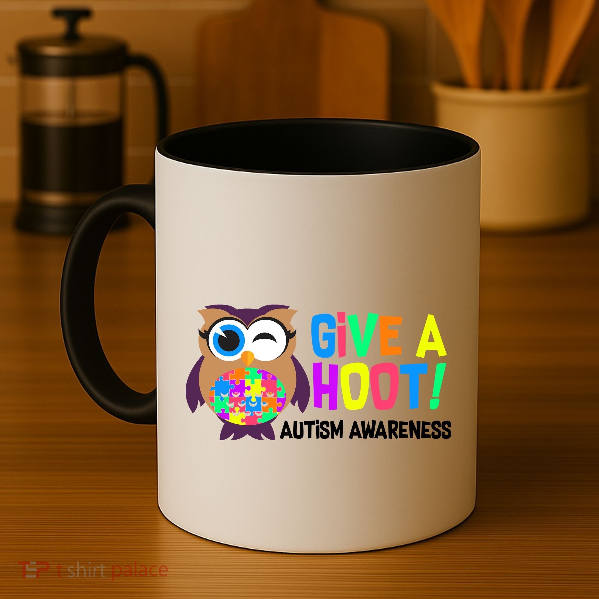 Give A Hoot Autism Awareness Coffee Mug
