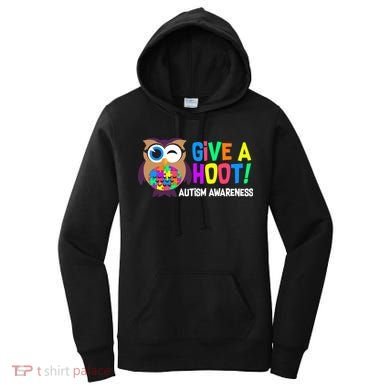 Give A Hoot Autism Awareness Women's Hoodie