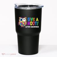 Give A Hoot Autism Awareness Tumbler thumb 0