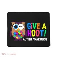 Give A Hoot Autism Awareness Mousepad thumb 0