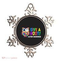 Give A Hoot Autism Awareness Ornament thumb 0