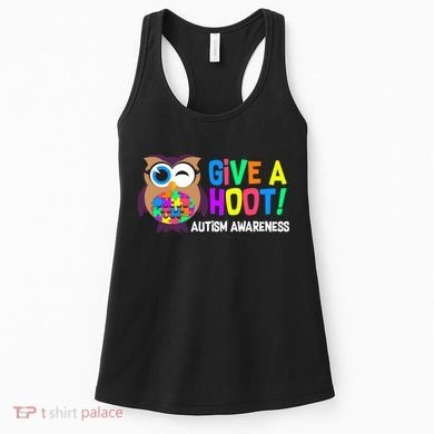 Give A Hoot Autism Awareness Women's Tank Top