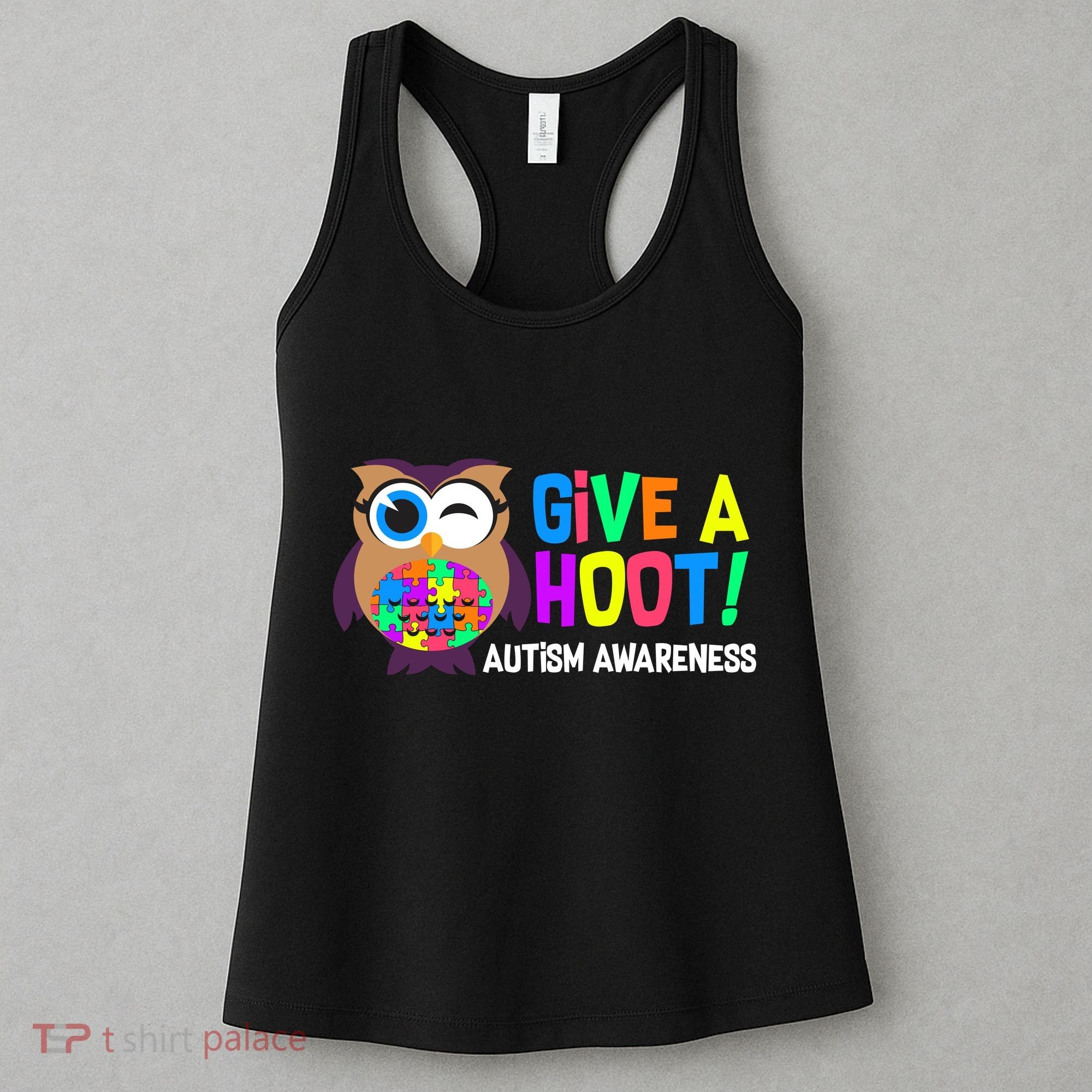 Give A Hoot Autism Awareness Women's Tank Top