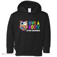 Give A Hoot Autism Awareness Toddler Hoodie thumb 0