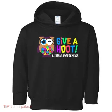 Give A Hoot Autism Awareness Toddler Hoodie