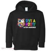 Give A Hoot Autism Awareness Toddler Hoodie thumb 0