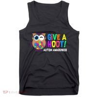 Give A Hoot Autism Awareness Tank Top thumb 0