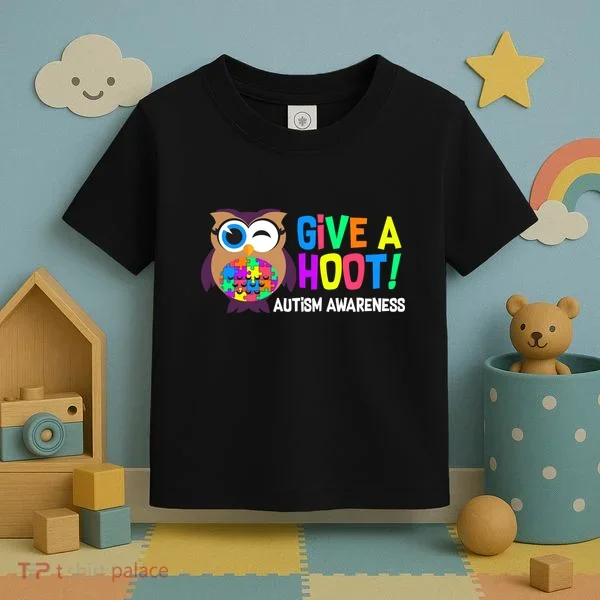 Give A Hoot Autism Awareness Toddler T-Shirt