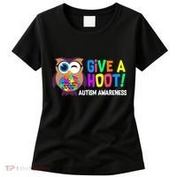 Give A Hoot Autism Awareness Women's T-Shirt thumb 0