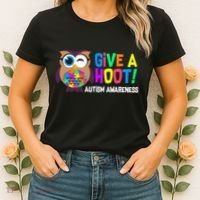 Give A Hoot Autism Awareness Women's T-Shirt thumb 2