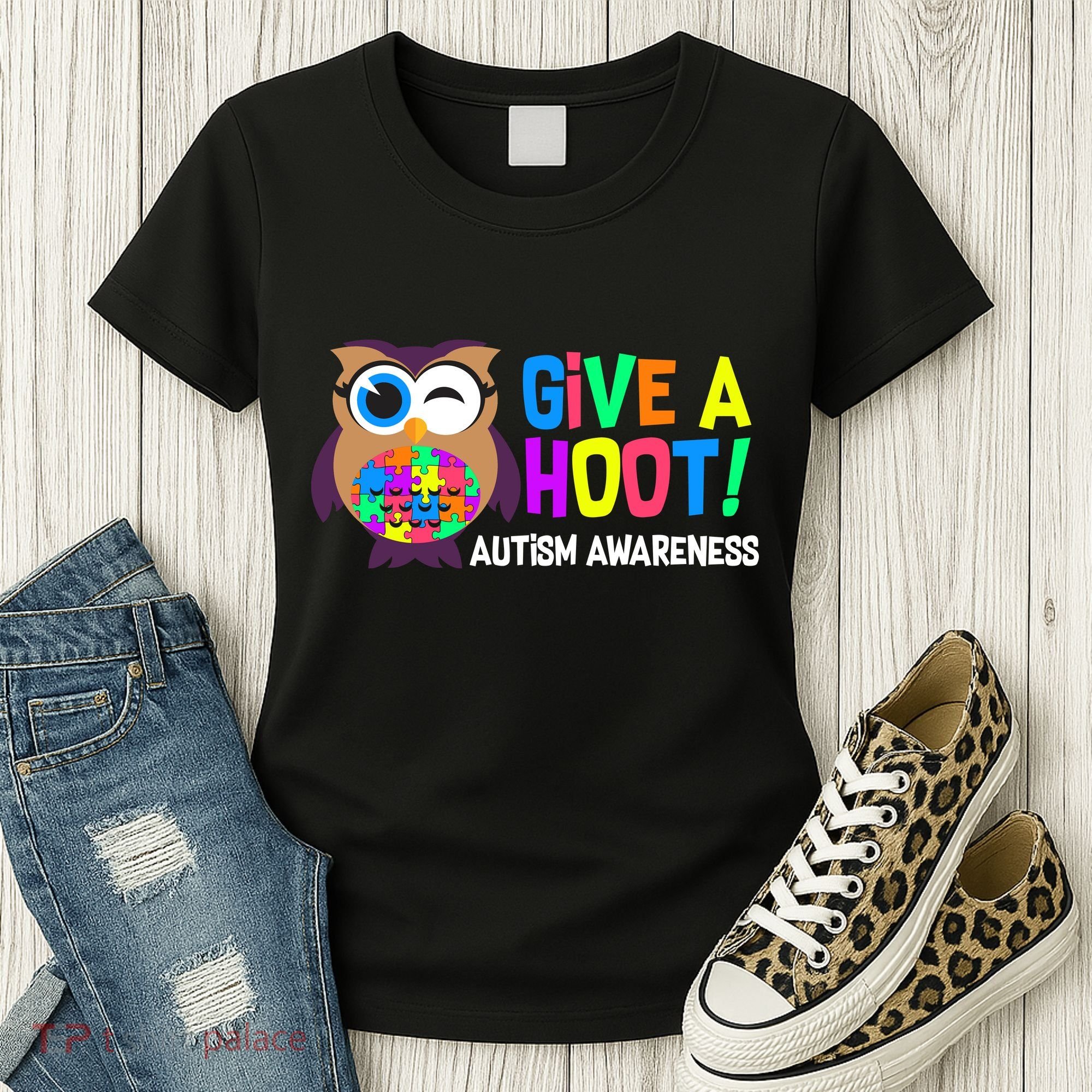 Give A Hoot Autism Awareness Women's T-Shirt