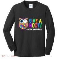 Give A Hoot Autism Awareness Kids Long Sleeve Shirt thumb 0
