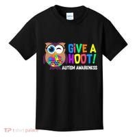 Give A Hoot Autism Awareness Kids T-Shirt thumb 0