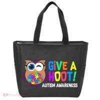 Give A Hoot Autism Awareness Tote Bag thumb 0