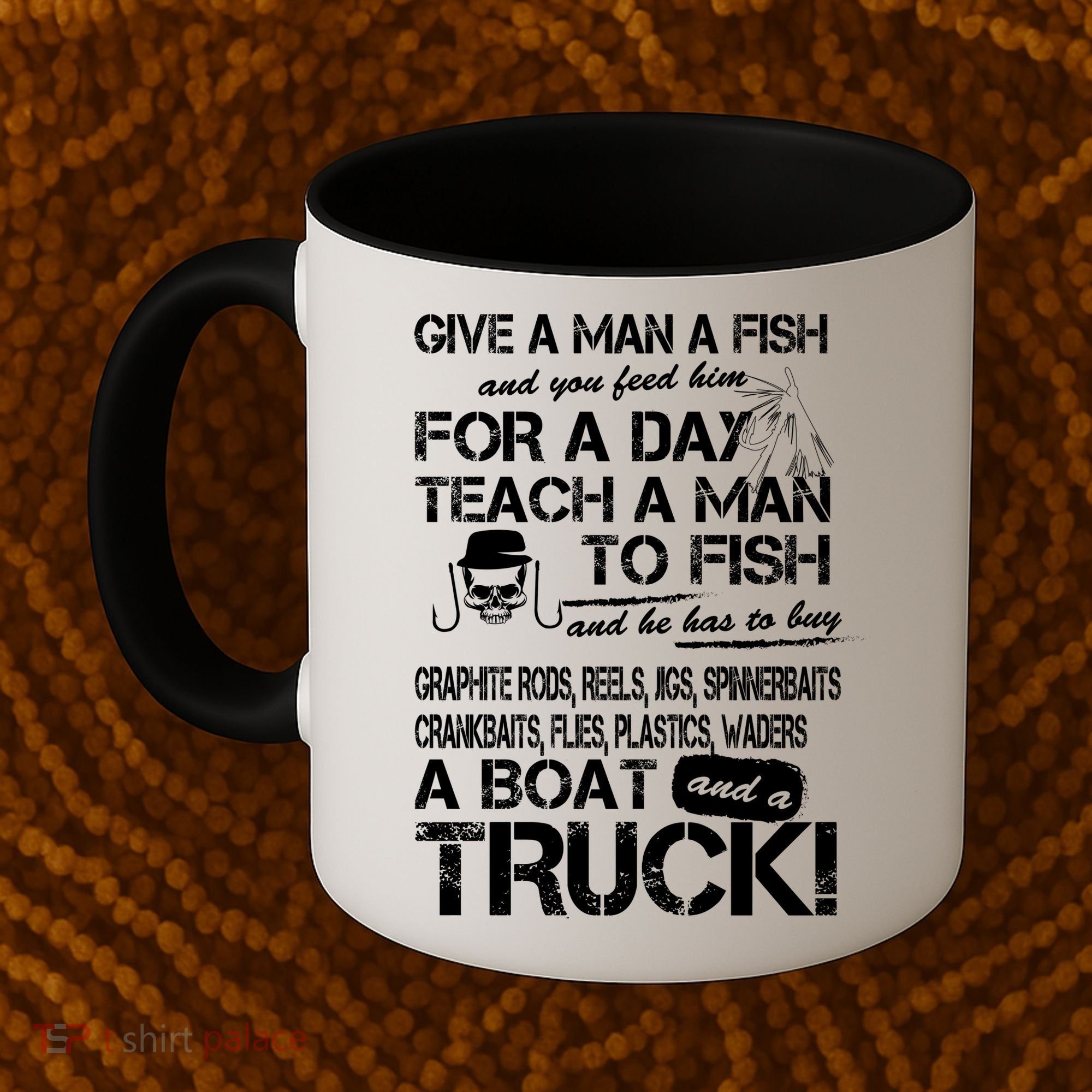 Give A Man A Fish A Boat And A Truck Coffee Mug