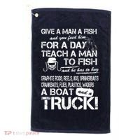 Give A Man A Fish A Boat And A Truck Golf Towel thumb 0
