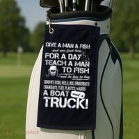 Give A Man A Fish A Boat And A Truck Golf Towel thumb 2