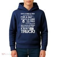 Give A Man A Fish A Boat And A Truck Kids Hoodie thumb 4