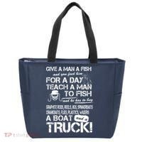 Give A Man A Fish A Boat And A Truck Tote Bag thumb 0