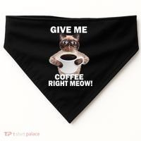 Give Me Coffee Right Meow USA-Made Doggie Bandana thumb 0