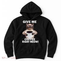 Give Me Coffee Right Meow Hoodie thumb 0