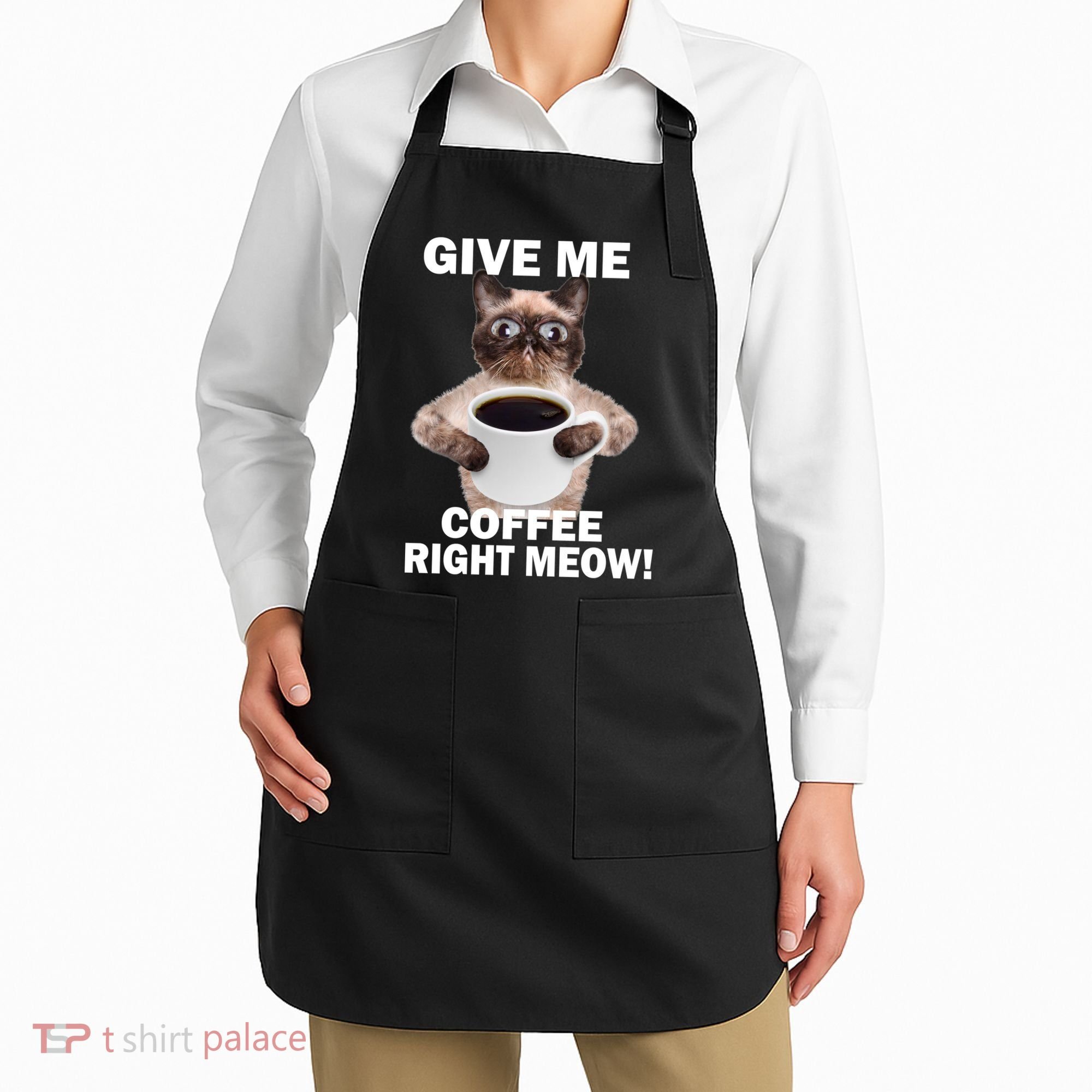 Give Me Coffee Right Meow Apron