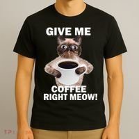 Give Me Coffee Right Meow T-Shirt thumb 3