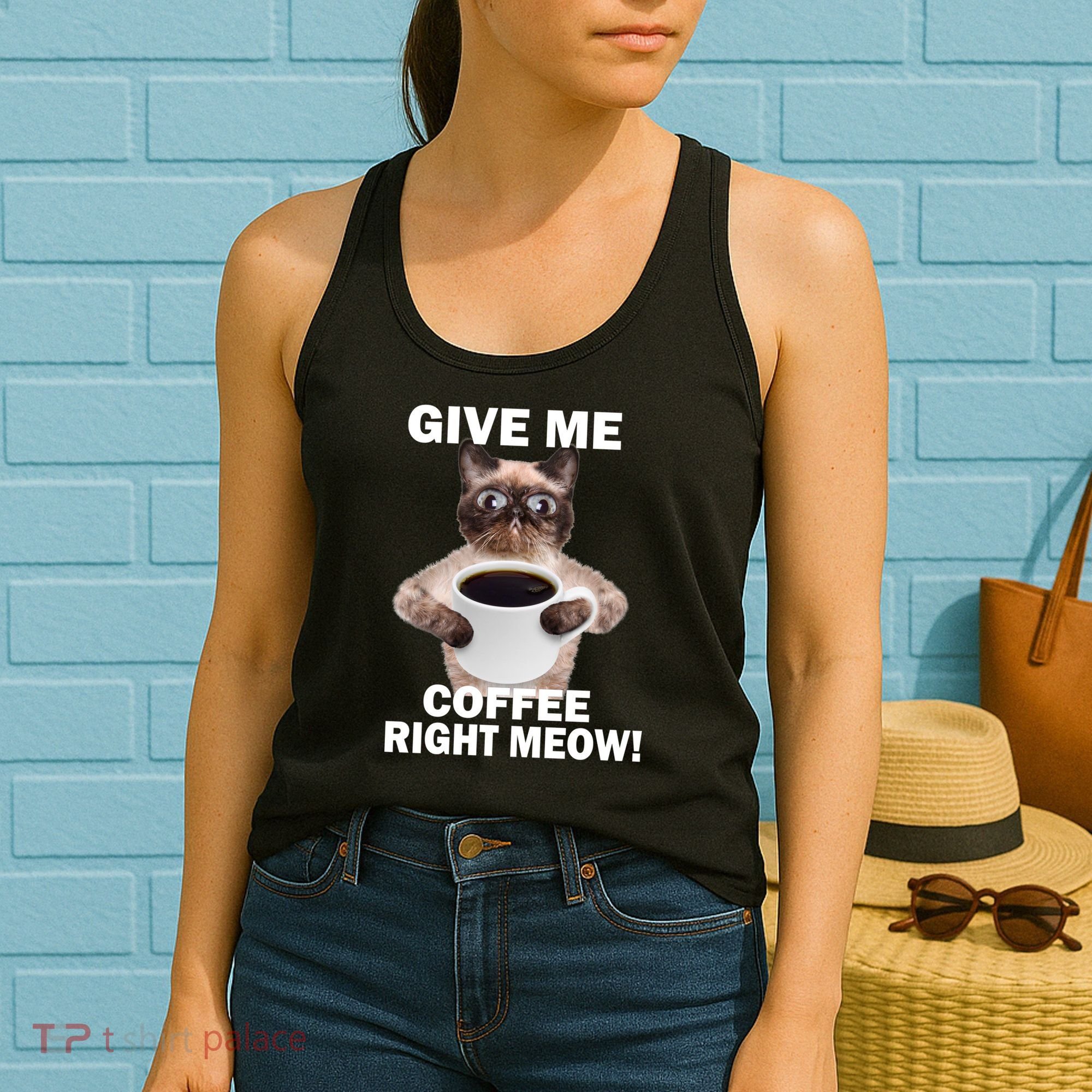 Give Me Coffee Right Meow Women's Tank Top