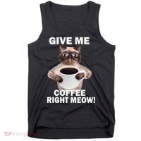 Give Me Coffee Right Meow Tank Top thumb 0