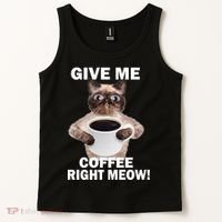 Give Me Coffee Right Meow Tank Top thumb 2