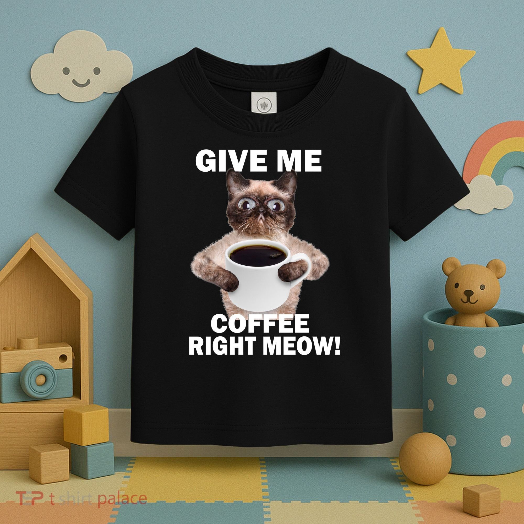 Give Me Coffee Right Meow Toddler T-Shirt