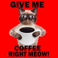 Give Me Coffee Right Meow Santa Hat thumb 1