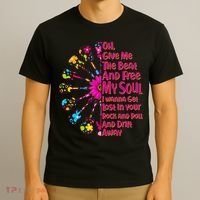 Give Me The Beat Hippie Guitars T-Shirt thumb 3