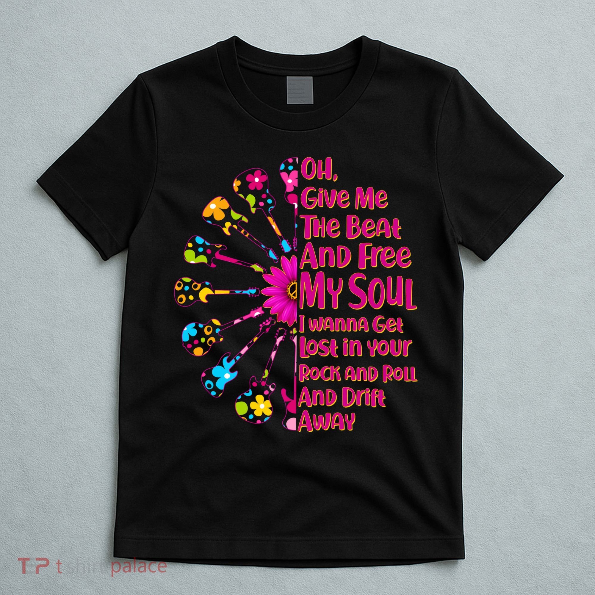 Give Me The Beat Hippie Guitars T-Shirt