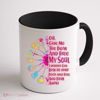 Give Me The Beat Hippie Guitars Coffee Mug thumb 1