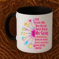 Give Me The Beat Hippie Guitars Coffee Mug thumb 2
