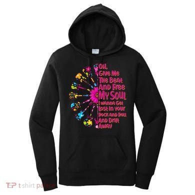 Give Me The Beat Hippie Guitars Women's Hoodie