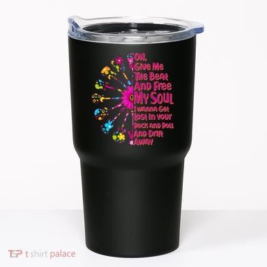 Give Me The Beat Hippie Guitars Tumbler