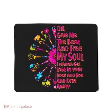 Give Me The Beat Hippie Guitars Mousepad